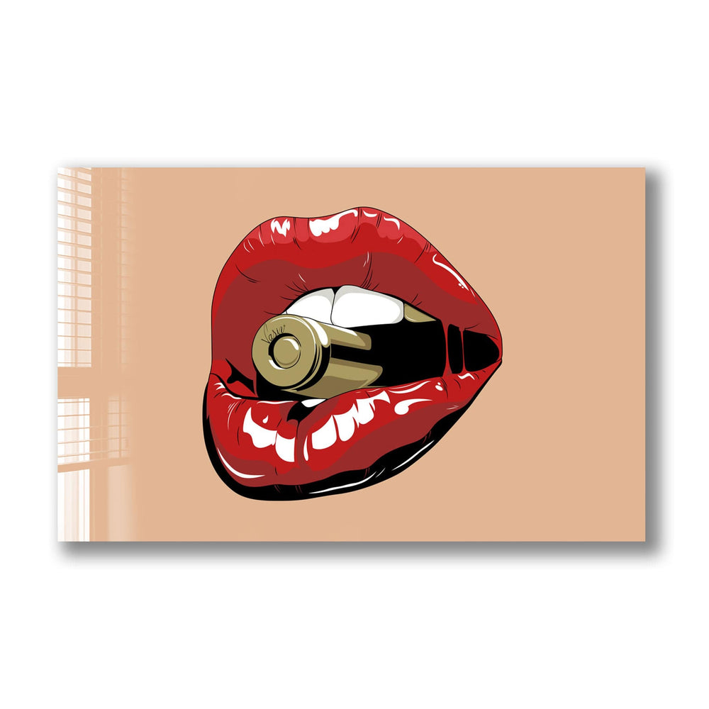 Artronauts Glass Print Hold My Bullet II