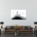 Artronauts Glass Print Skiing on The Body III