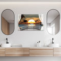 Artronauts Glass Print Sunset in Balcony
