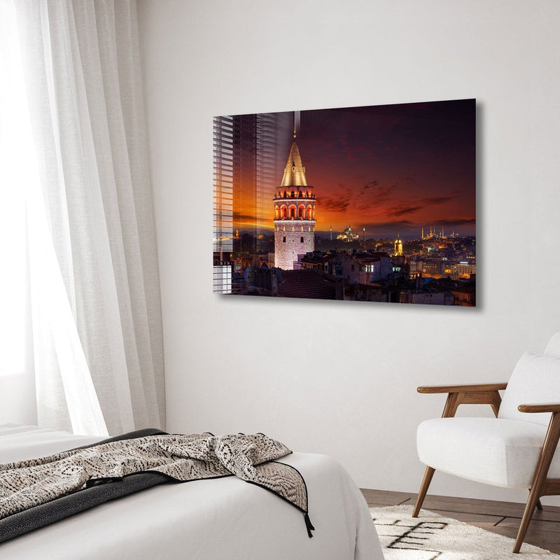 Artronauts Glass Print Galata Tower - Istanbul