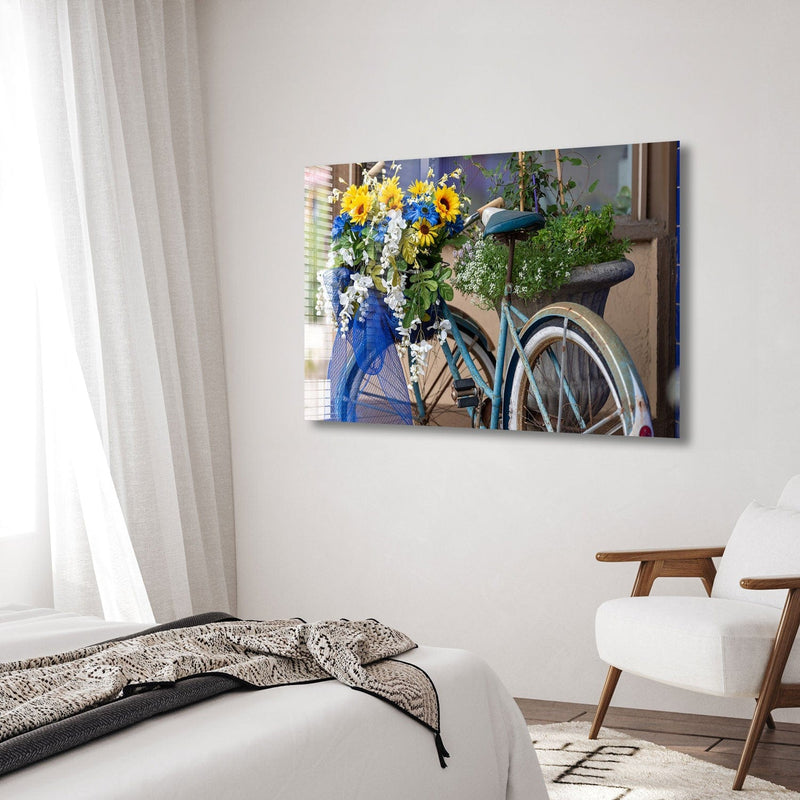 Artronauts Glass Print Floral Bicycle