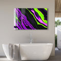 Artronauts Glass Print Purple & Green Neon
