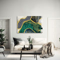 Artronauts Glass Print 60x90 Green Marble Design