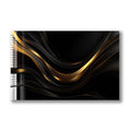 Artronauts Glass Print Minimal Gold & Black Art