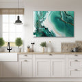 Artronauts Glass Print 110x70 Green Marble Design II