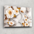 Artronauts Glass Print Gold & White Roses