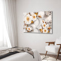 Artronauts Glass Print Gold & White Roses