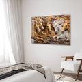 Artronauts Glass Print Horses Painting