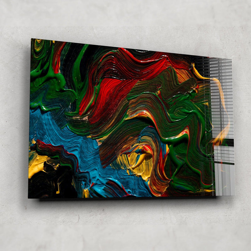 Artronauts Glass Print Painting Colourful Abstract