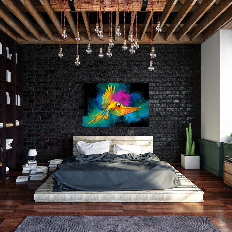 Artronauts Glass Print Rainbow Parrot - Tempered Glass Wall Art
