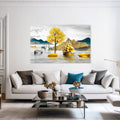 Artronauts Glass Print Golden Island - Tempered Glass Wall Art