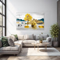 Artronauts Glass Print Golden Island - Tempered Glass Wall Art