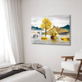 Artronauts Glass Print Golden Island - Tempered Glass Wall Art