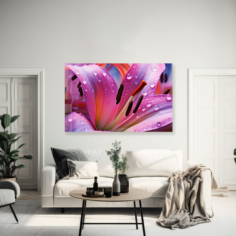 Artronauts Glass Print Purple Lily - Tempered Glass Wall Art