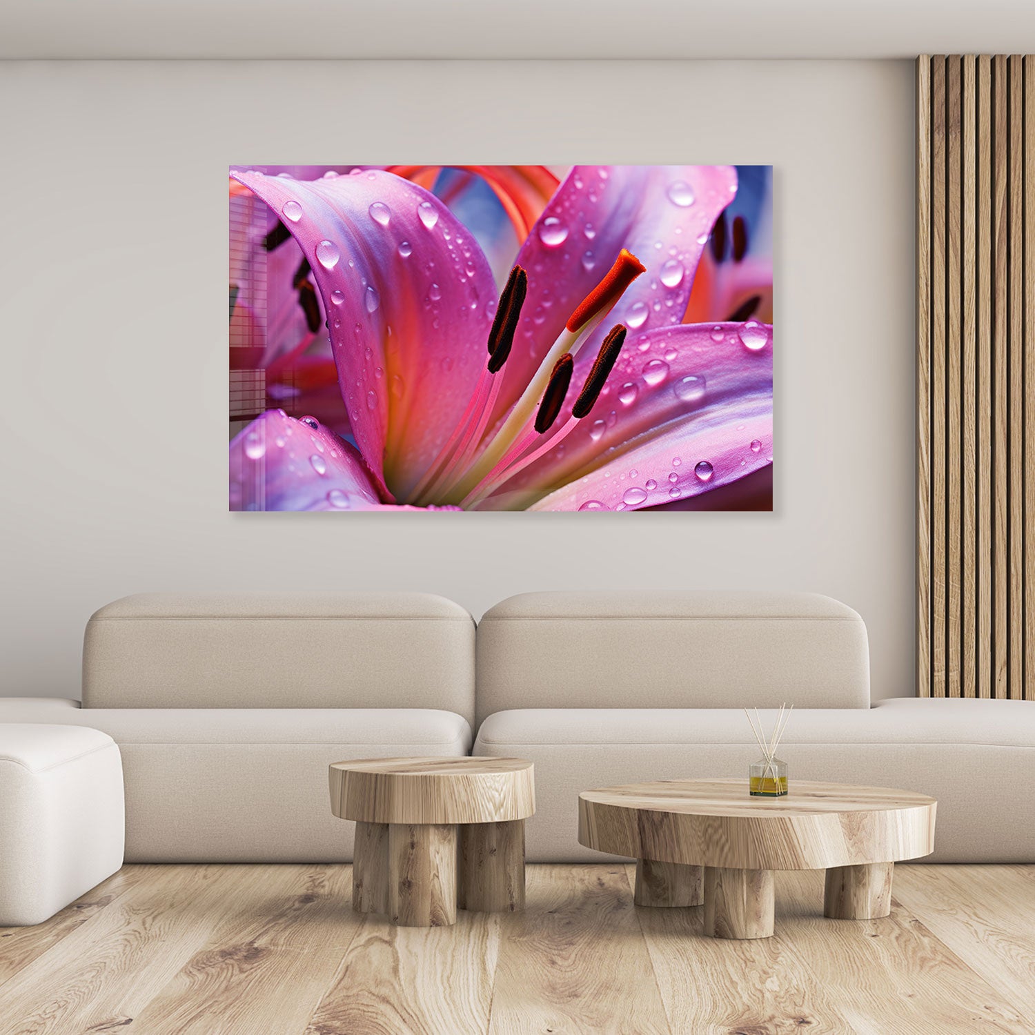 Purple Lily - Tempered Glass Wall Art