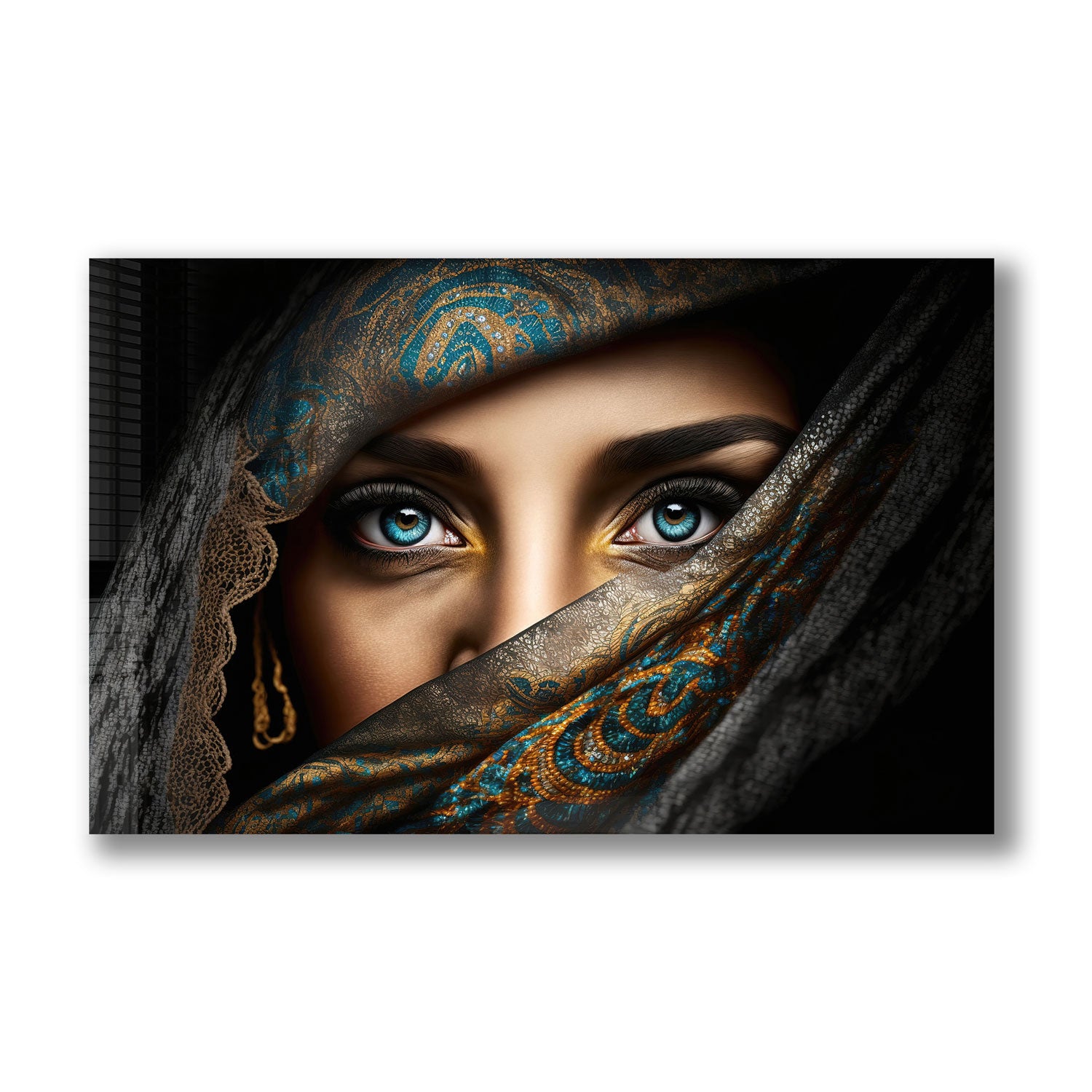 The Blue Eyes - Tempered Glass Wall Art