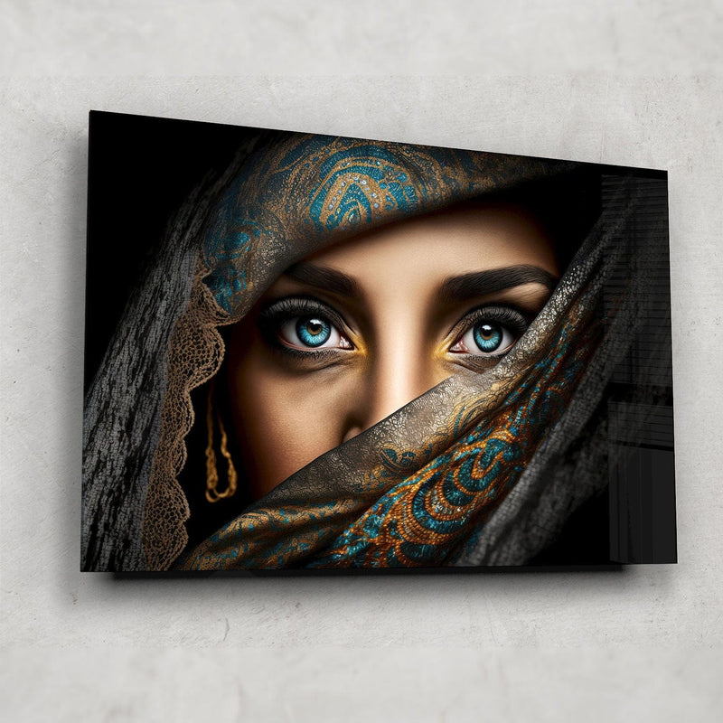 Artronauts Glass Print The Blue Eyes - Tempered Glass Wall Art