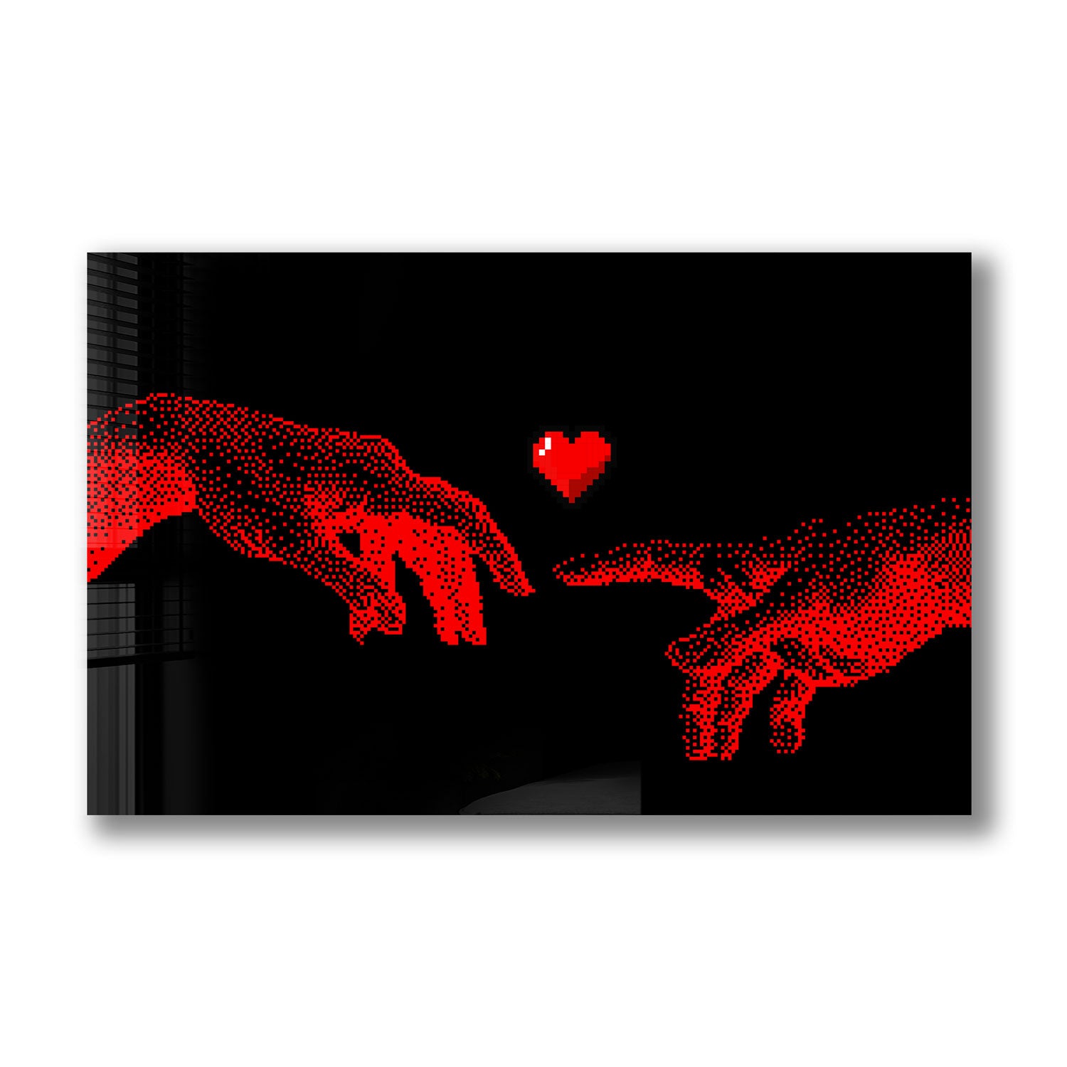 Pixelated Connection - Tempered Glass Wall Art