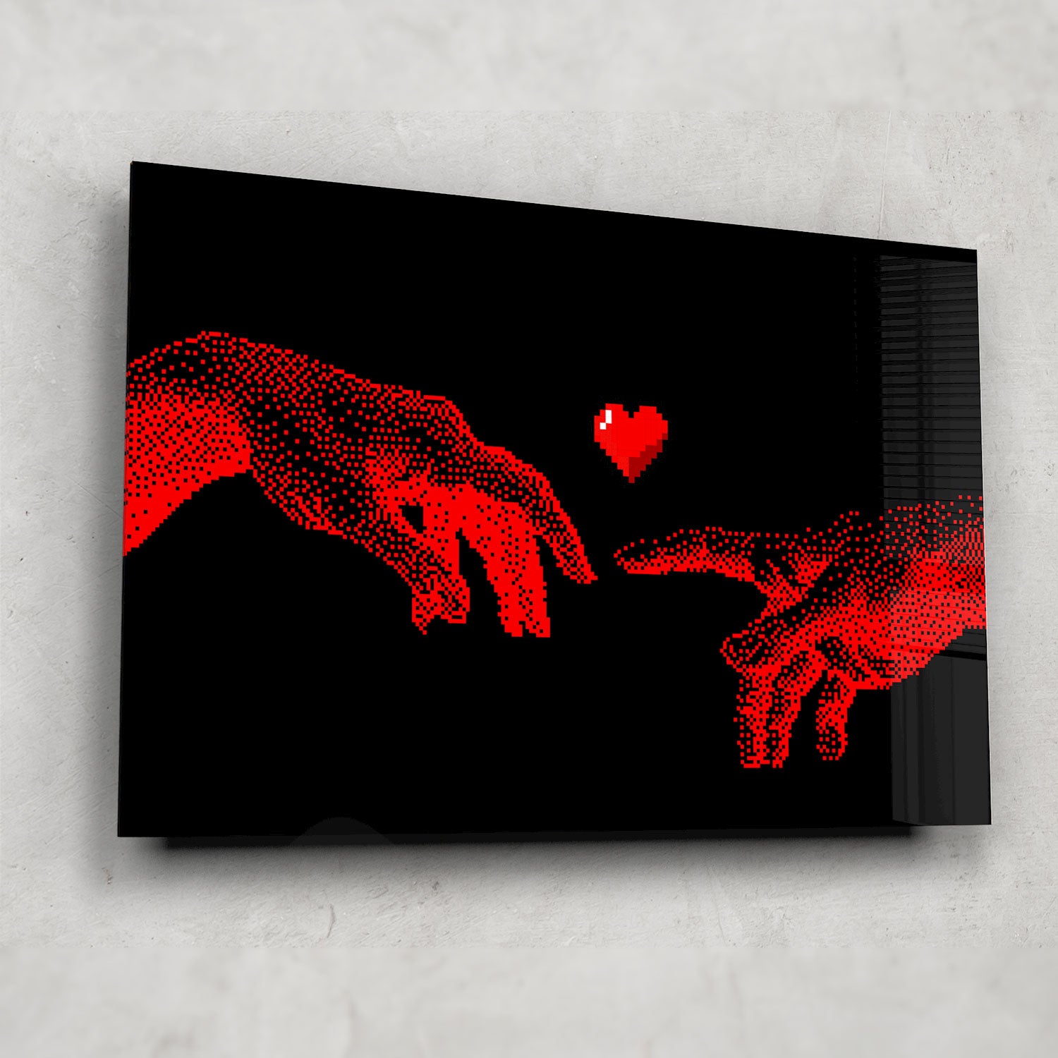 Pixelated Connection - Tempered Glass Wall Art