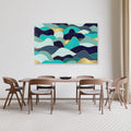 Artronauts Glass Print Shades of Blue Waves - Tempered Glass Wall Art
