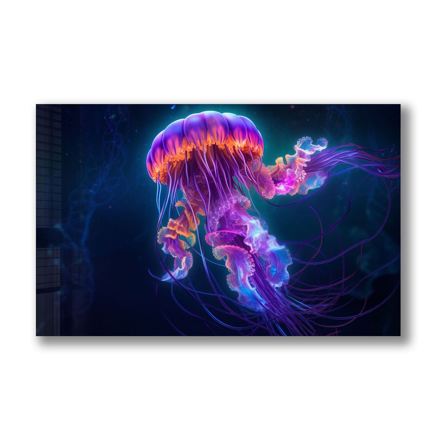 Jellyfish - Tempered Glass Wall Art