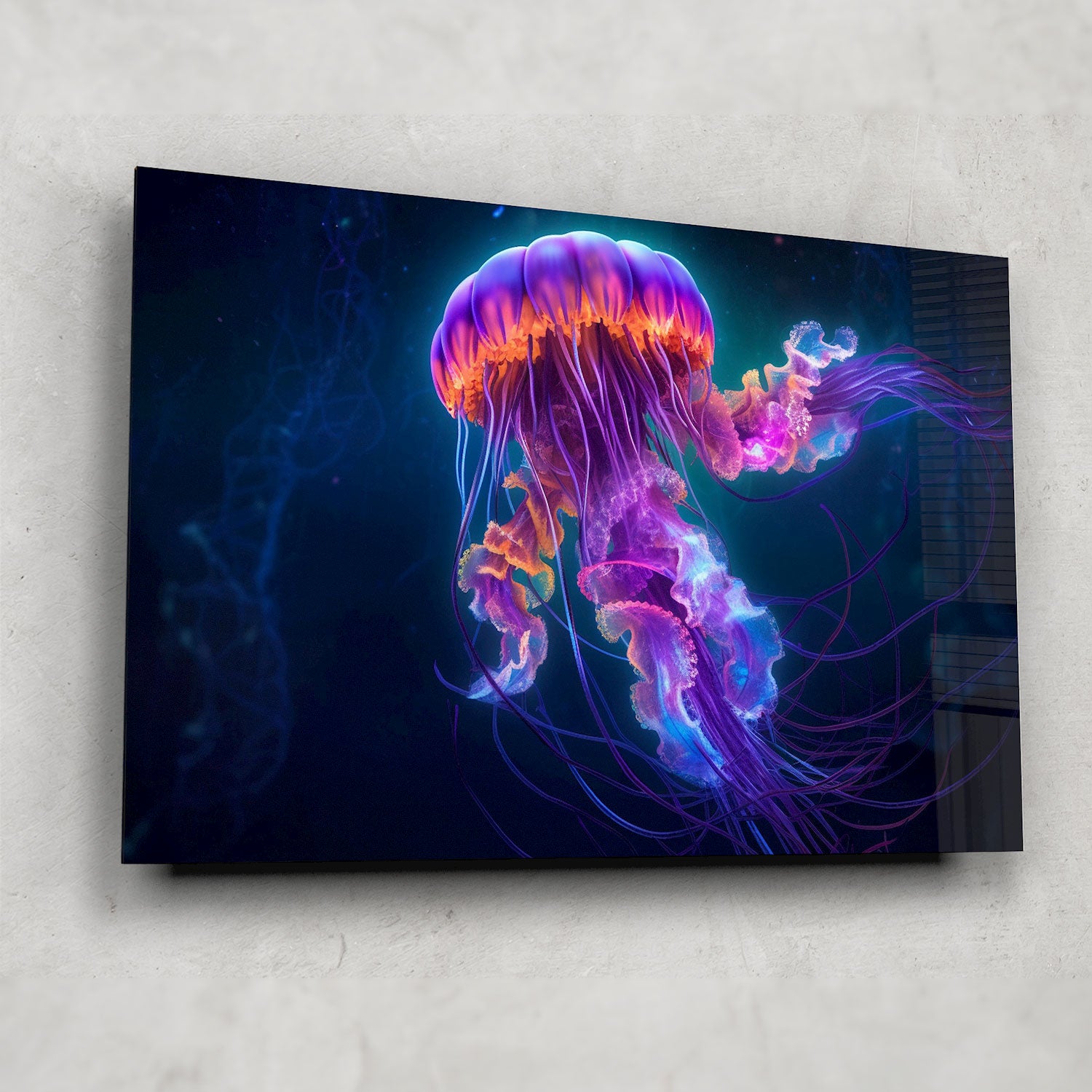 Jellyfish - Tempered Glass Wall Art