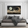 Artronauts Glass Print Illustrated Moonlight - Tempered Glass Wall Art
