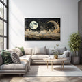 Artronauts Glass Print Illustrated Moonlight - Tempered Glass Wall Art
