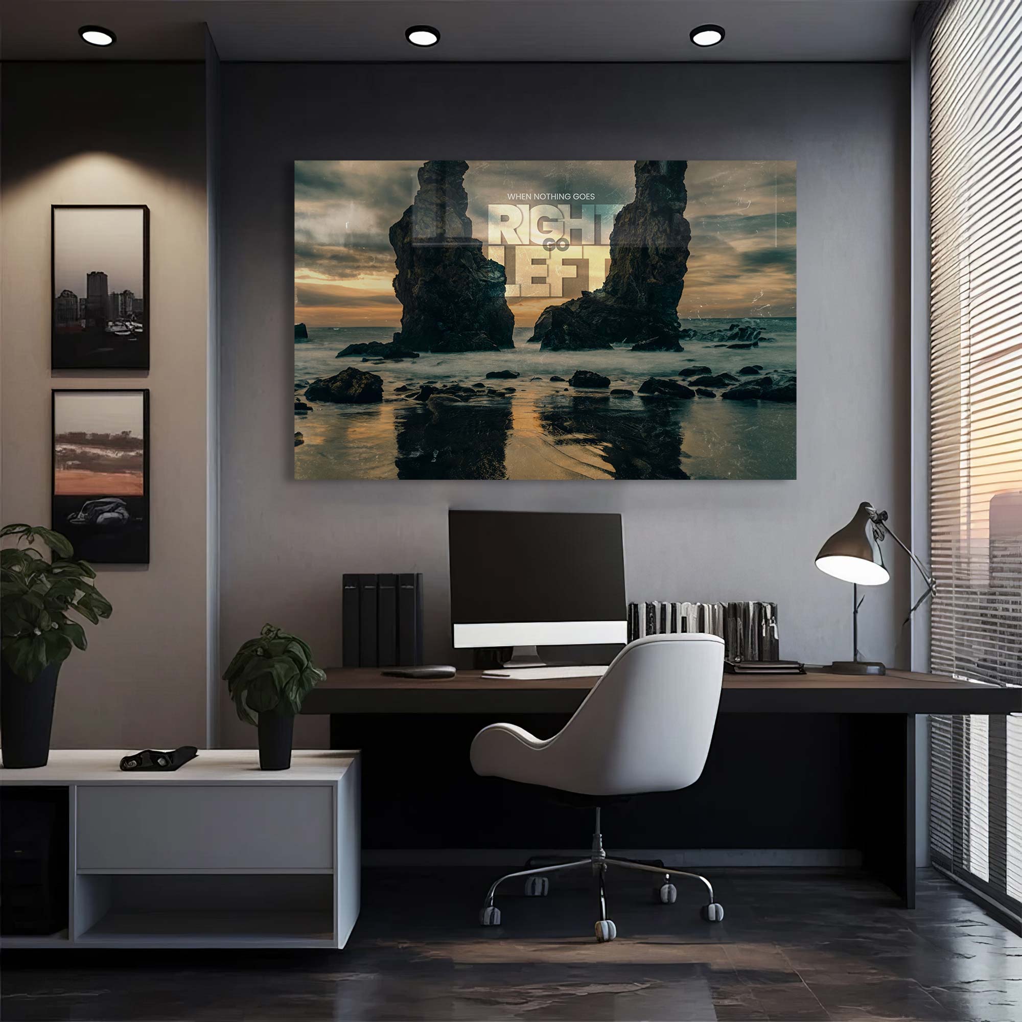 Right or Left - Tempered Glass Wall Art