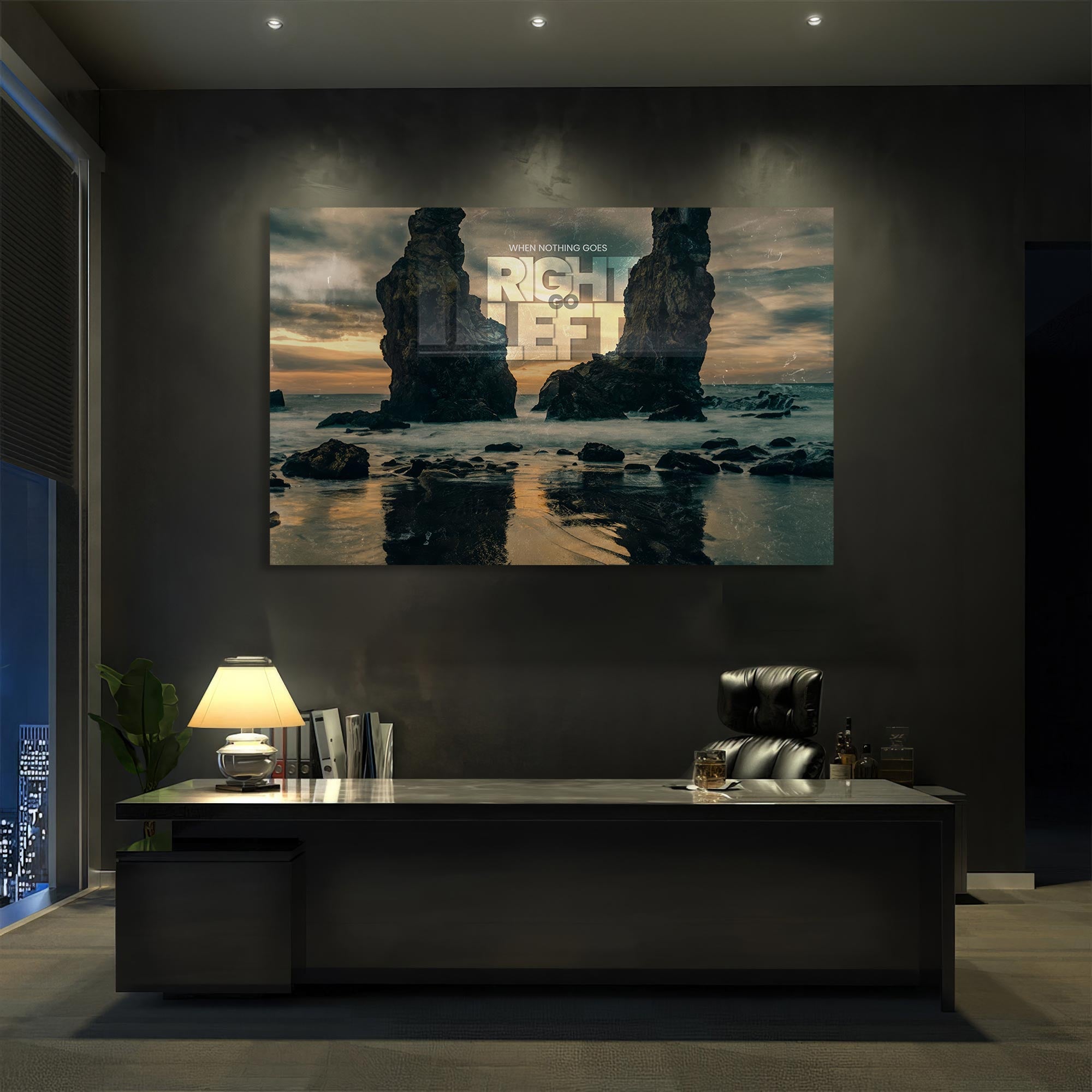 Right or Left - Tempered Glass Wall Art