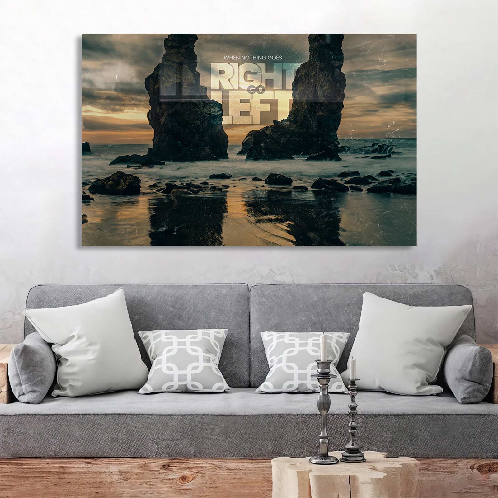 Right or Left - Tempered Glass Wall Art