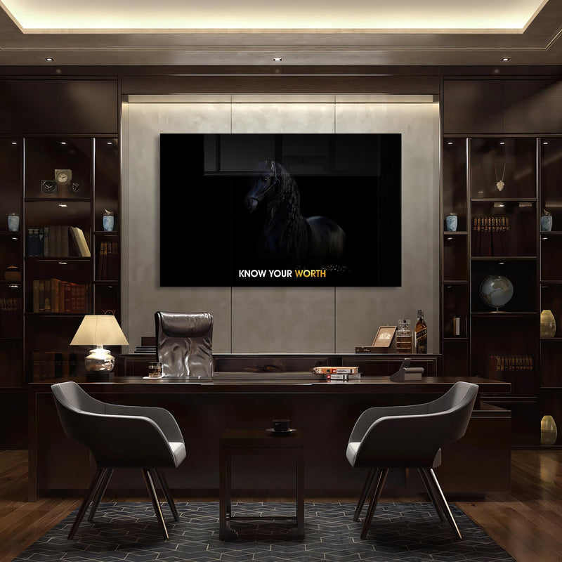 Artronauts Glass Print Know Your Worth - Tempered Glass Wall Art