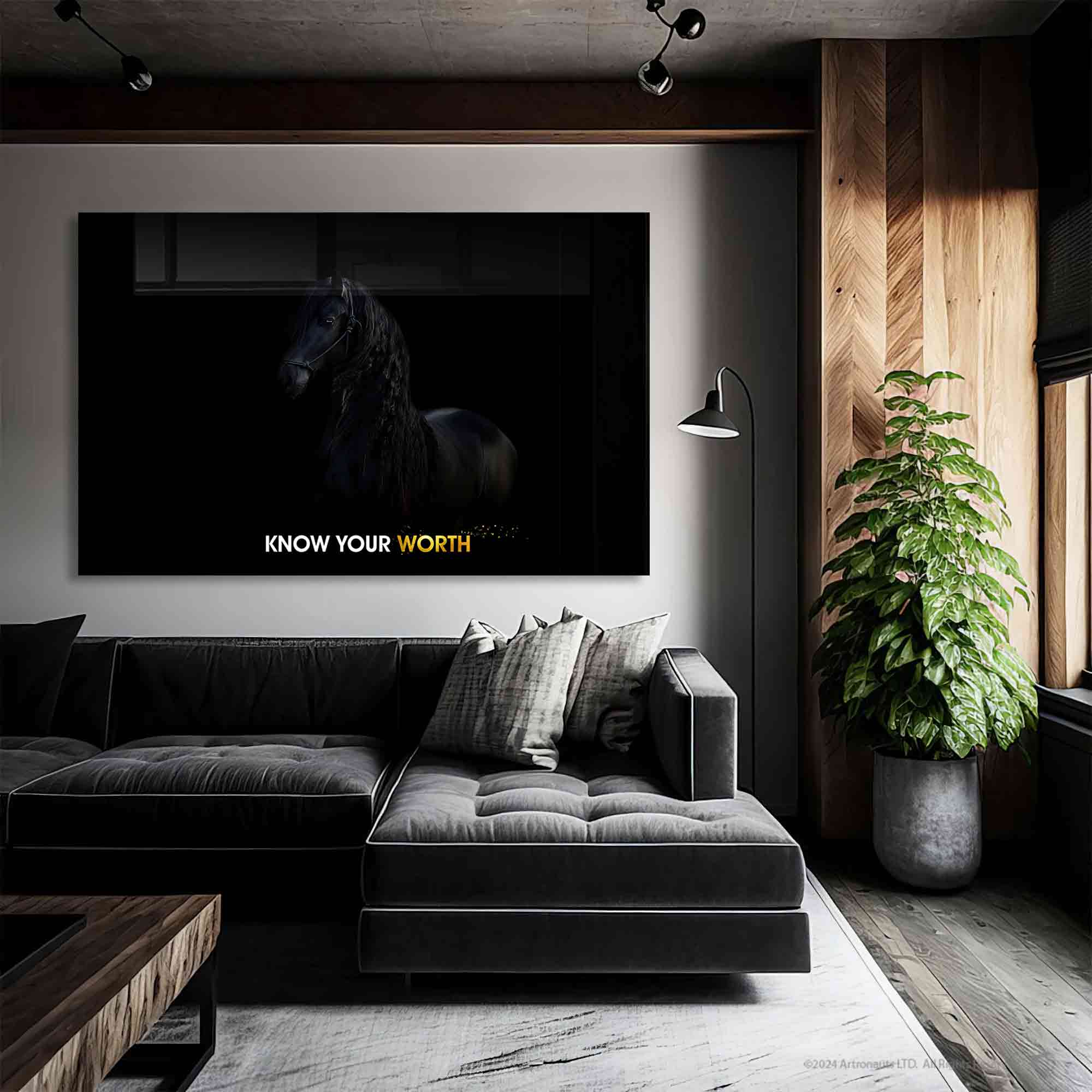 Know Your Worth - Tempered Glass Wall Art