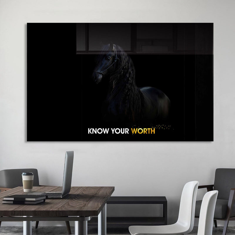 Artronauts Glass Print Know Your Worth - Tempered Glass Wall Art