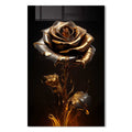 Artronauts Glass Print Golden Rose - Tempered Glass Wall Art