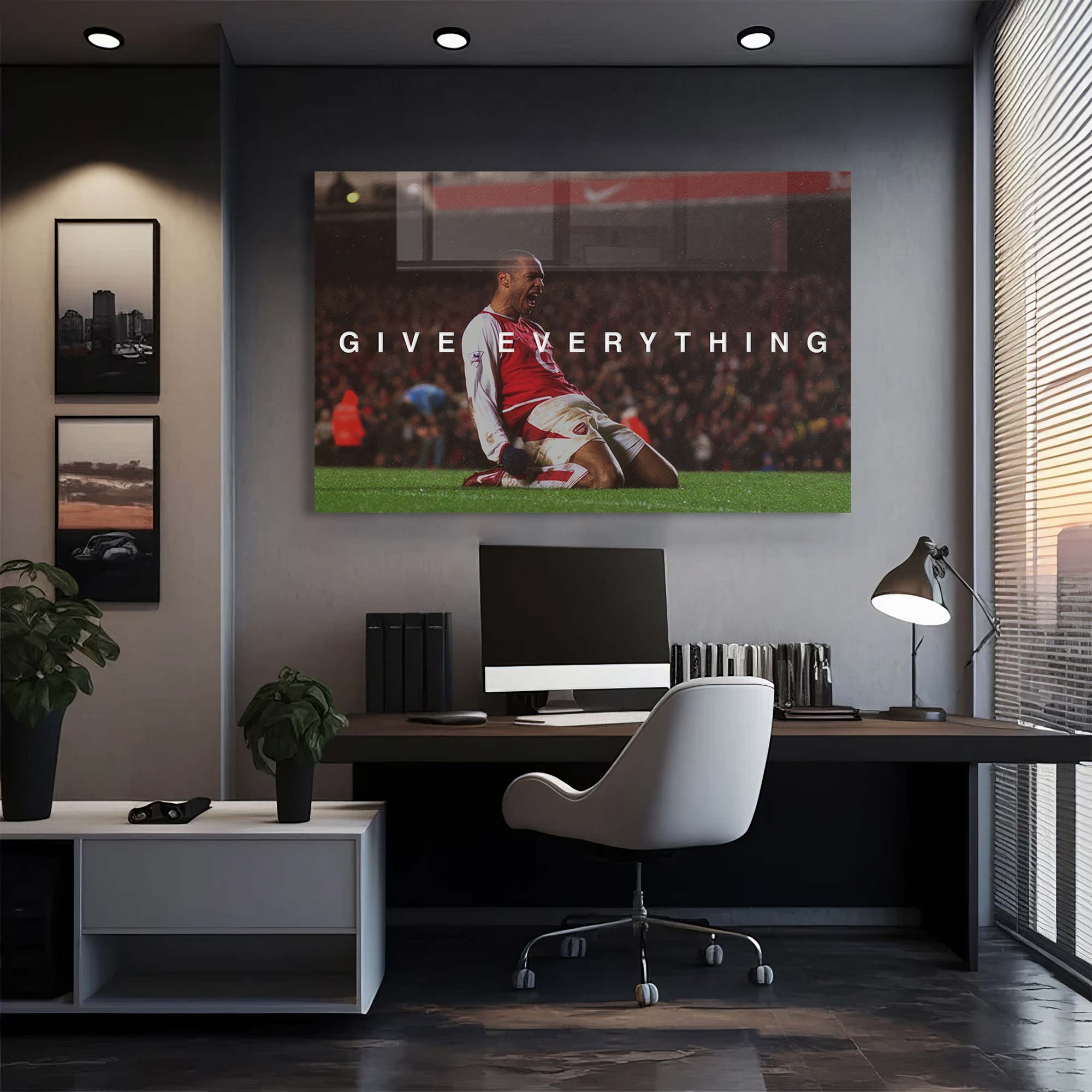 Thierry Henry - Give Everything - Tempered Glass Wall Art