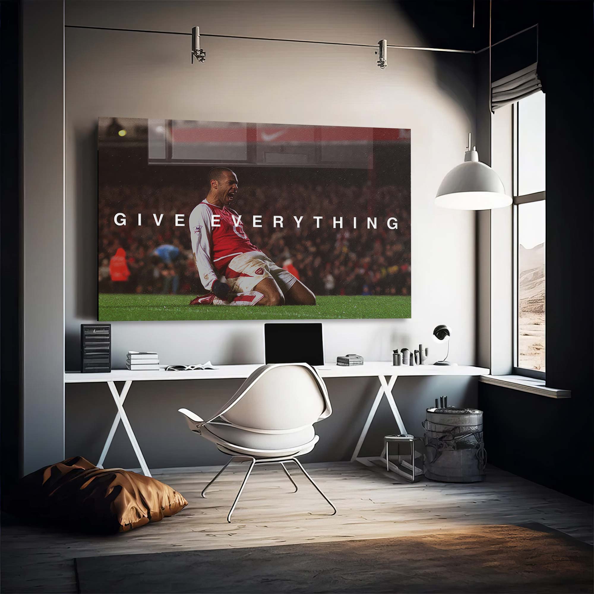 Thierry Henry - Give Everything - Tempered Glass Wall Art