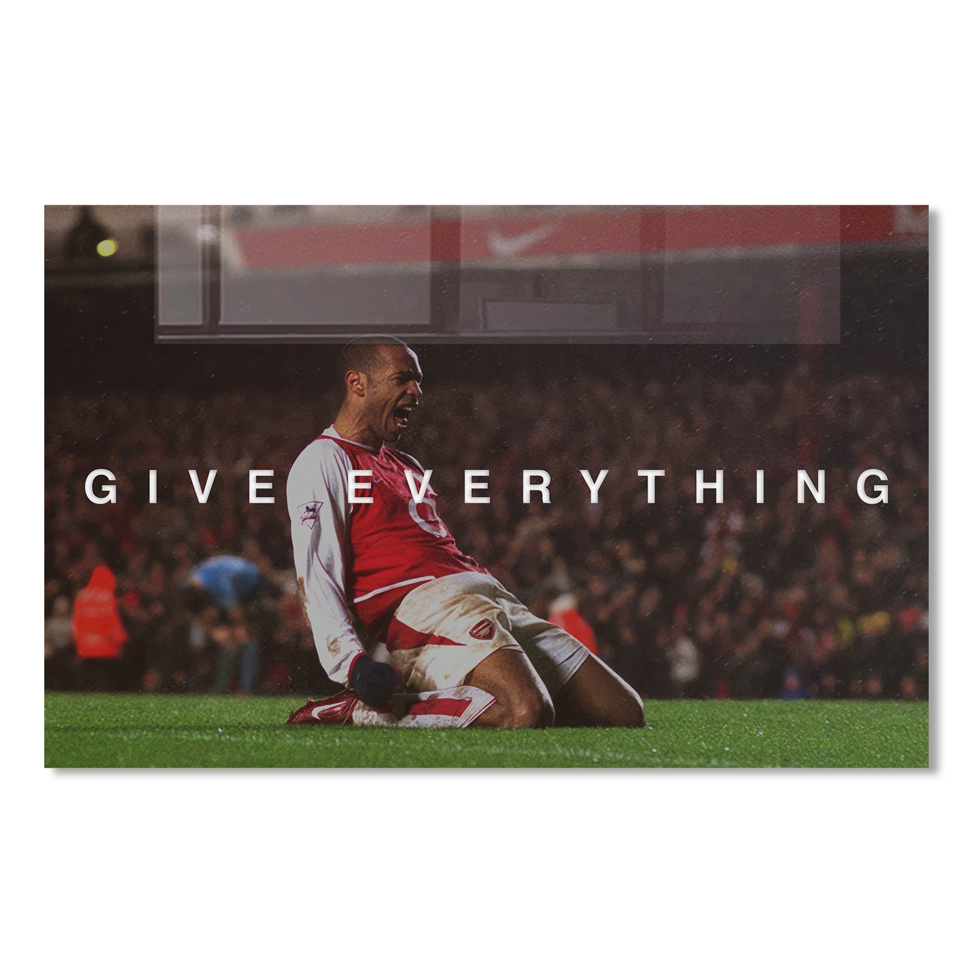 Thierry Henry - Give Everything - Tempered Glass Wall Art