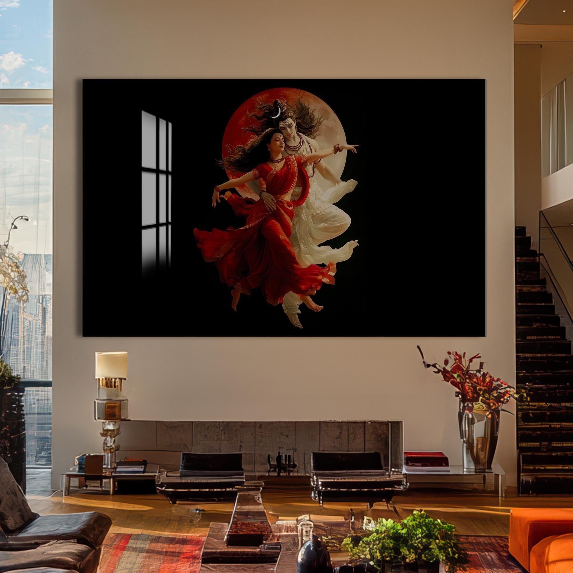 Artronauts Glass Print Eternal Union II- Hinduism Tempered Glass Wall Art