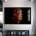 Artronauts Glass Print S | 72x46 cm | 28.3"x18.1" / Black Eternal Union II- Hinduism Tempered Glass Wall Art