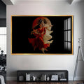 Artronauts Glass Print S | 72x46 cm | 28.3"x18.1" / Gold Eternal Union II- Hinduism Tempered Glass Wall Art