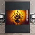 Artronauts Glass Print Golden Tandava- Hinduism Tempered Glass Wall Art