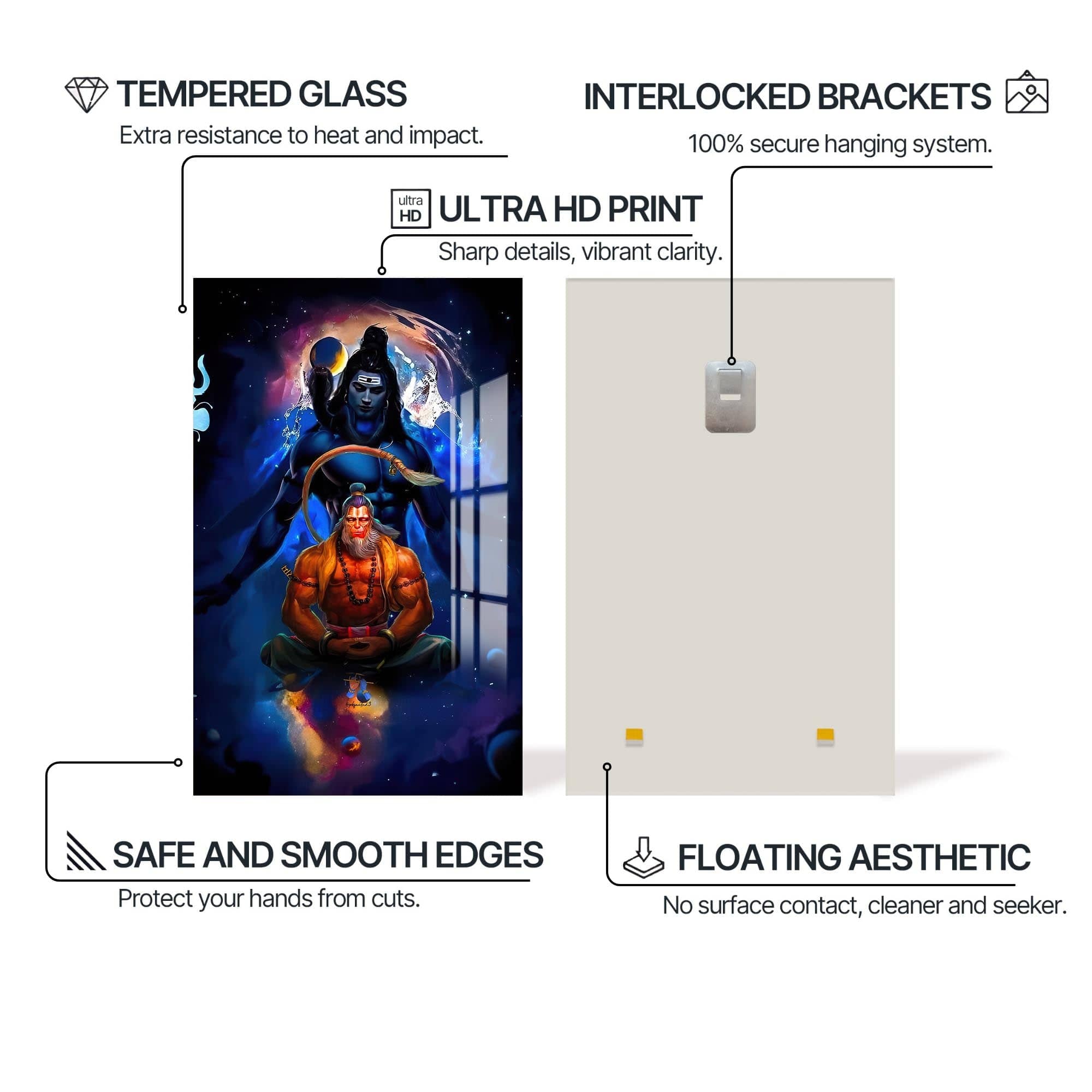 Artronauts Glass Print Shiva Ascension- Hinduism Tempered Glass Wall Art