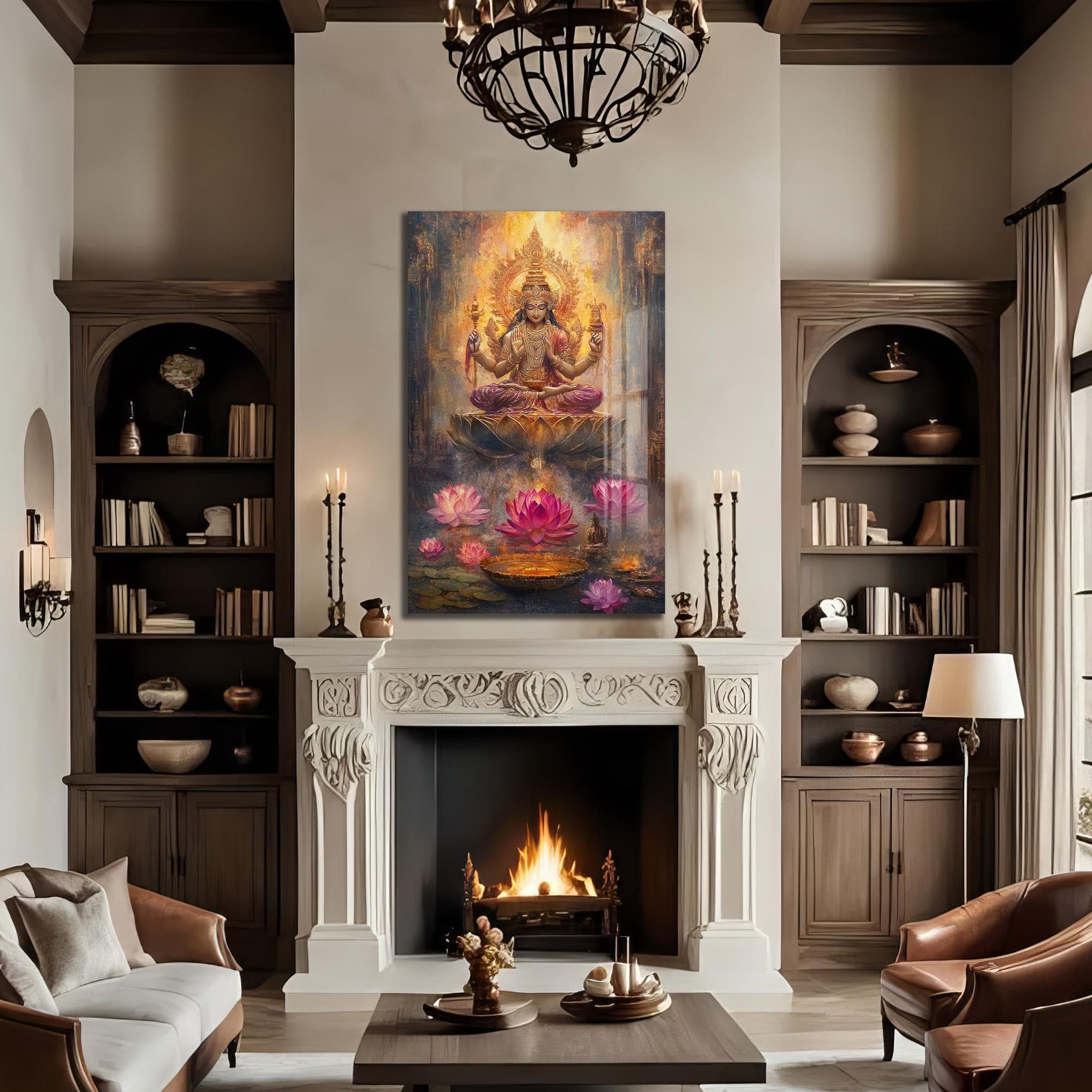 Artronauts Glass Print Divine Guardian- Hinduism Tempered Glass Wall Art