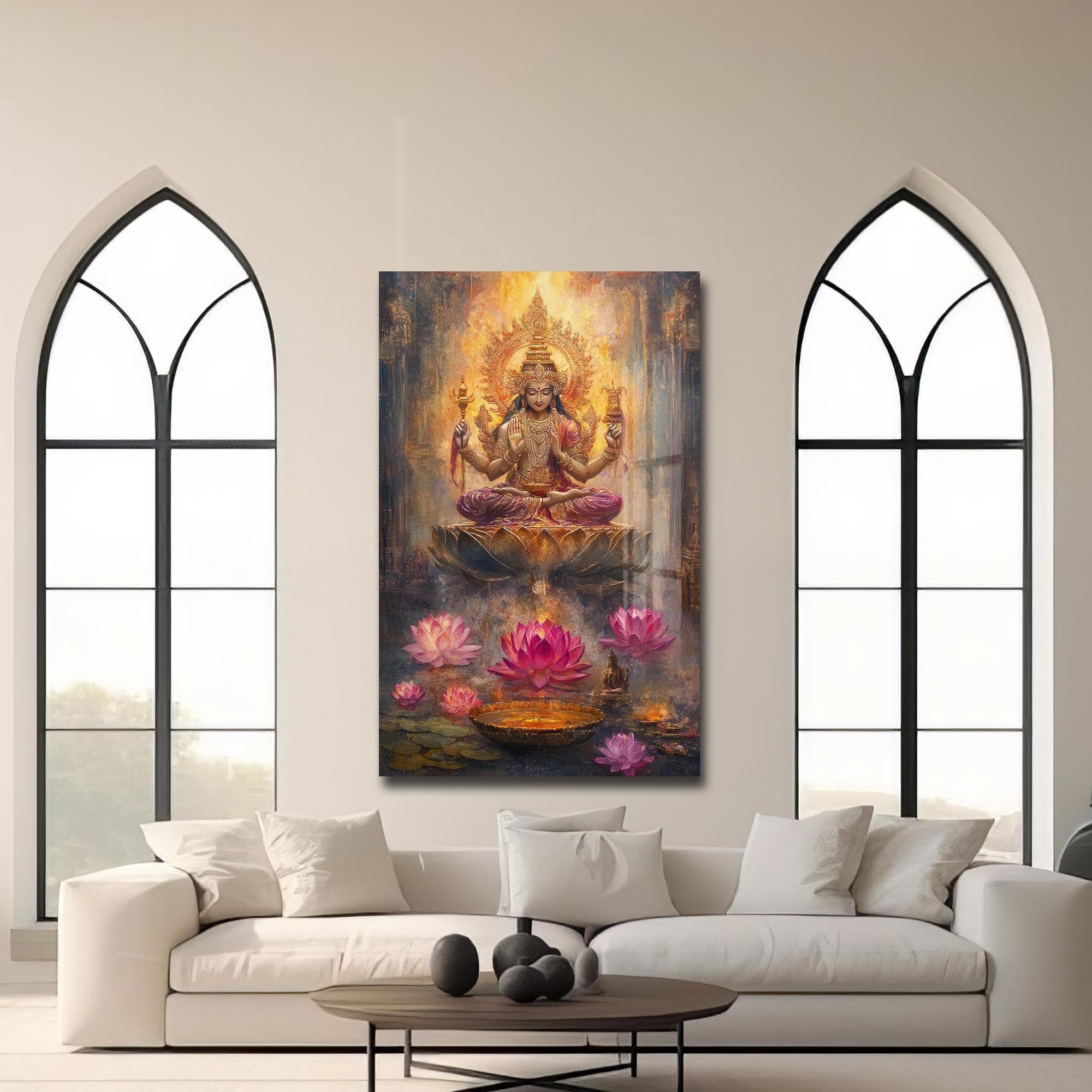 Artronauts Glass Print Divine Guardian- Hinduism Tempered Glass Wall Art