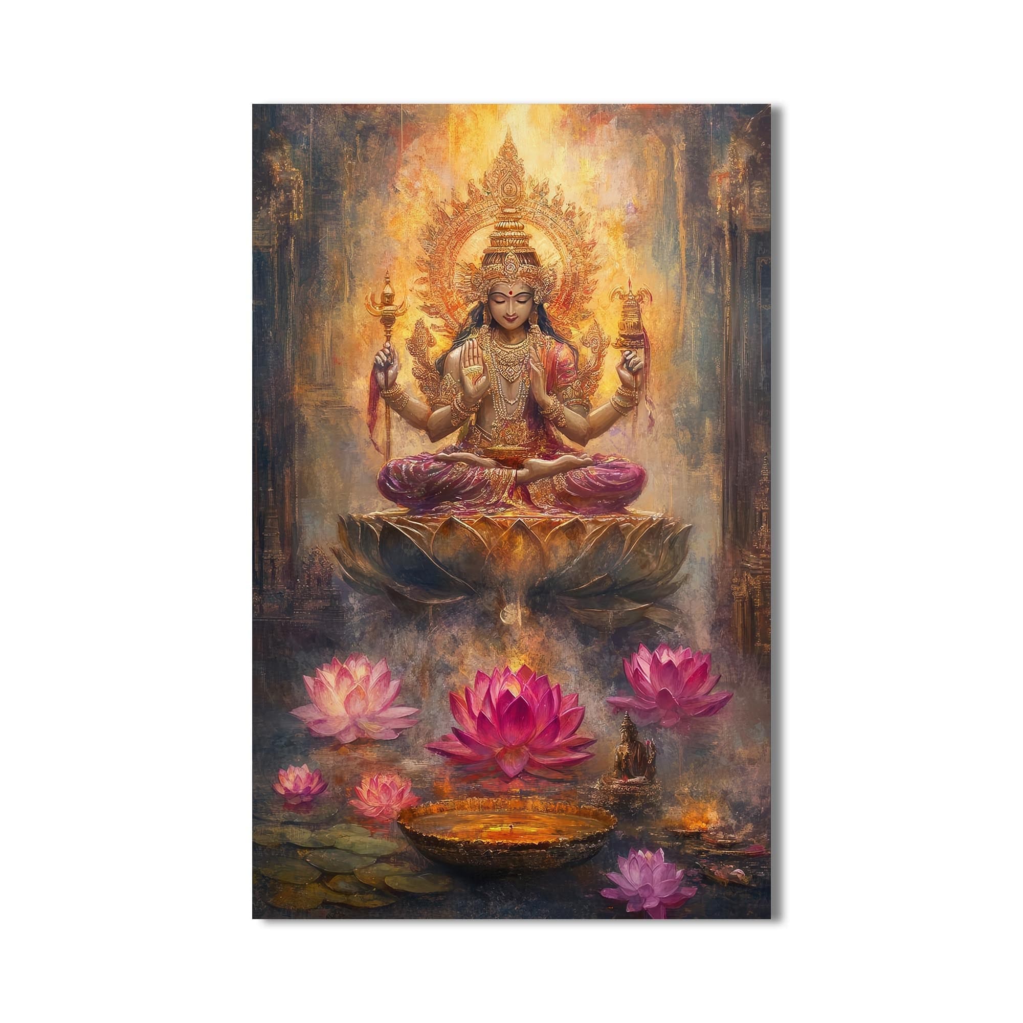 Artronauts Glass Print Divine Guardian- Hinduism Tempered Glass Wall Art