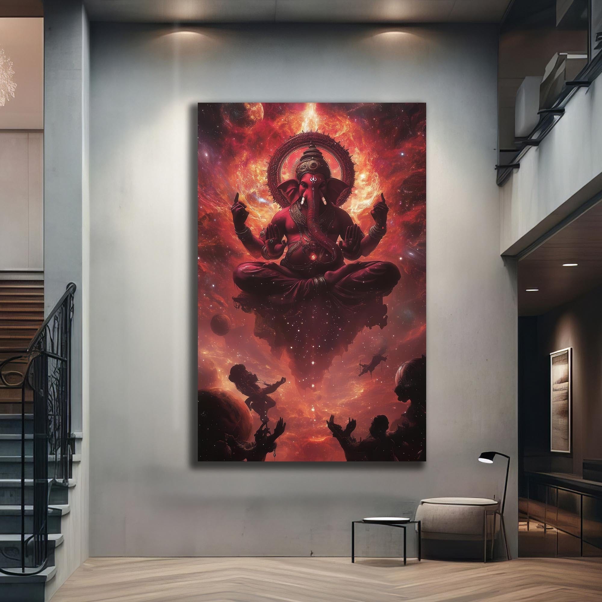 Artronauts Glass Print Lotus Blessing- Hinduism Tempered Glass Wall Art