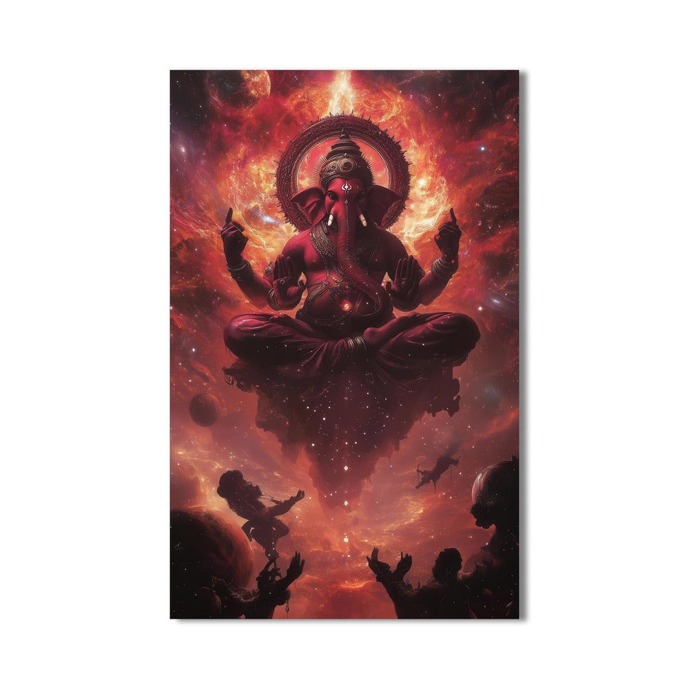 Artronauts Glass Print Lotus Blessing- Hinduism Tempered Glass Wall Art