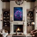 Artronauts Glass Print Crimson Ganesha- Hinduism Tempered Glass Wall Art