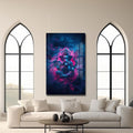 Artronauts Glass Print Crimson Ganesha- Hinduism Tempered Glass Wall Art